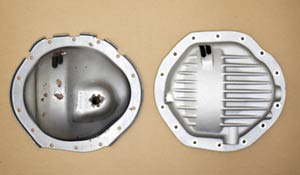 Titan 14 bolt differential cover, PML compared to stock, outside