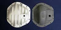 PML Dana 44 Differential Cover 6057 top view compared to stock