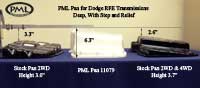 PML Transmission Pan Part Number 11079 compared to stock