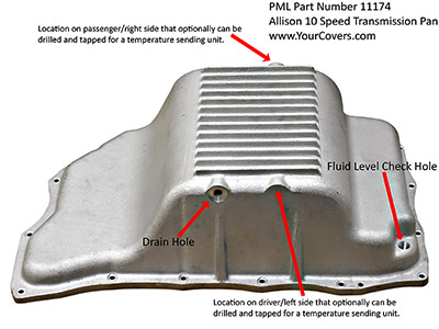 PML 10 Speed Allison 10L1000 pan details