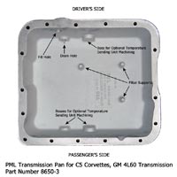 PML C5 Corvette tranny pan, inside