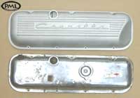 PML Valve Cover Part Number 9096,  compared to stock, top view